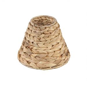 lot 3562 image: Aspen Creative 51004-1, Empire Clip-On Chandelier Lamp Shade, Water Hyacinth, 3in Top x 6in Bottom x 4-34in Slant Height