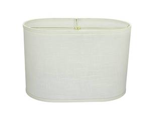 lot 3569 image: Aspen Creative 37051 Transitional Oval Hardback Shaped Spider Construction Lamp Shade Off-White, 16 12in x 16 12in x 11in