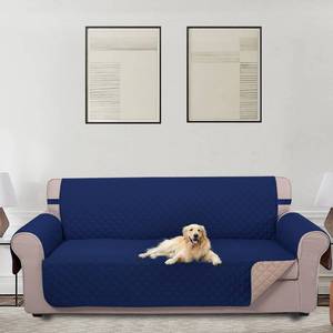 lot 3570 image: U-NICE HOME Large Sofa Cover Reversible Couch Cover for Dogs with Elastic Straps Water Resistant Furniture Protector for Pets Couch Cover for 4 Cushion Couch (Oversized Sofa, NavyCamel)