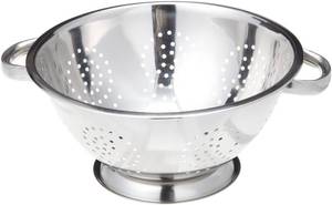 lot 3589 image: ExcelSteel Heavy Duty Handles and Self-draining Solid Ring Base Stainless Steel Colander, 5 Qt, Stainless (Pack of 1)