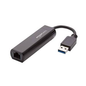 lot 4010 image: Amazon Basics USB 3.0 to 101001000 Gigabit Ethernet Internet Adapter, Black