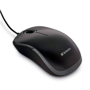 lot 4022 image: Verbatim USB Silent Corded Optical Mouse - Wired Noiseless Silent Click Computer Mouse for PC, Mac, Laptop, Chromebook - Black 70749