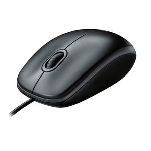 lot 4025 image: Logitech B100 Corded Mouse, Wired USB Mouse for Computers and Laptops, Right or Left Hand Use - Black