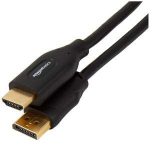 lot 4033 image: Amazon Basics DisplayPort to HDMI Cable, Uni-Directional, 4K30Hz, 1920x1200, 1080p, 6 ft, Black