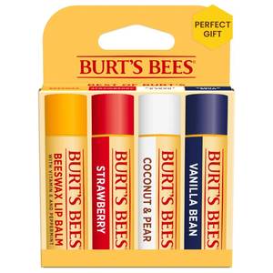 lot 4040 image: Burtfts Bees Lip Balm - Beeswax, Strawberry, Coconut and Pear, and Vanilla Bean, With Responsibly Sourced Beeswax, Tint-Free, Natural Origin Lip Treatment, 4 Tubes, 0.15 oz.