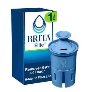 lot 4069 image: Brita Elite Water Filter Replacement for Pitchers and Dispensers, BPA-Free, Reduces 99% of Lead, Lasts Six Months or 120 Gallons, Includes 1 Pitcher Replacement Filter