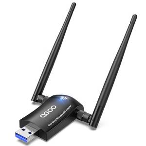 lot 4072 image: Wireless WiFi Adapter for Desktop PC - QGOO AC1300Mbps USB 3.0 Network Dongle with 5dBi High Gain Dual Antennas, Dual Band 2.4G400Mbps 5G867Mbps for Laptop Computer Compatible Windows111087