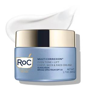 lot 4103 image: RoC Multi Correxion 5 in 1 Chest, Neck, and Face Moisturizer Cream with SPF 30, for Neck Firming and Wrinkles, Vitamin E and Shea Butter, Oil Free Skin Care, 1.7 Ounces (Packaging May Vary)
