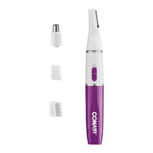 lot 4112 image: Conair All-in-1 Facial Hair Trimmer for Women, Perfect for Face, EarNose and Eyebrows, Battery-Powered