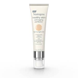 lot 4117 image: Neutrogena Retinol Treatment and Tinted Facial Moisturizer, Healthy Skin Anti-Aging Perfector with Broad Spectrum SPF 20 Sunscreen with Titanium Dioxide, 20 Fair to Light, 1 fl. oz