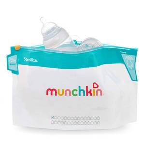lot 4118 image: Munchkin� Sterilize� Microwave Bottle Steam Sterilizer Bags, 30 Uses per Bag, 6 Pack
