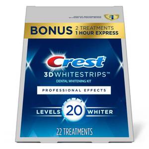 lot 4123 image: Crest 3D Whitestrips Professional Effects, Whitestrip 3D White, Teeth Whitening Strip Kit, 44 Strips (22 Count Pack), Crest Teeth Whitening Strips, Teeth Whitening Kit