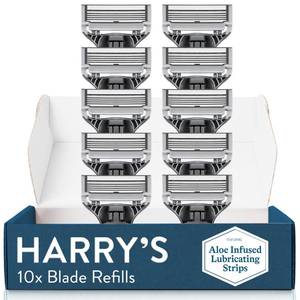 lot 4157 image: Harryfts Razor Blades for Men - 10 Count - Premium Razor Blade Refill Cartridges