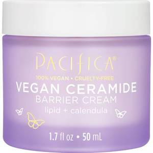 lot 4166 image: Pacifica Face Cream - Vegan Ceramide Barrier Cream wNiacinamide and Shea Butter - Hydrating Daily Face Moisturizer Fragrance Free for Sensitive Skin, Vegan, Clean Beauty Allergy and Dermatologist Tested