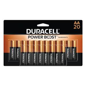lot 4175 image: Duracell Coppertop AA Batteries with Power Boost Ingredients, 20 Count Pack Double A Battery with Long-lasting Power, Alkaline AA Battery for Household and Office Devices