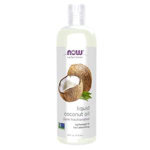 lot 4179 image: NOW Foods Solutions, Liquid Coconut Oil, Light and Nourishing, Promotes Healthy-Looking Skin and Hair, 16-Ounce