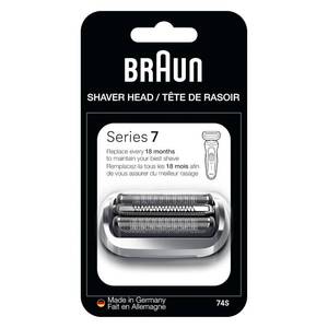 lot 4184 image: Braun Series 7 Electric Shaver Replacement Head, Easily Attach Your Shaver Head for a Shave as efficient as Day one, Compatible with New Generation Series 7 Shavers, 74S, Silver