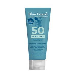lot 4191 image: Blue Lizard SENSITIVE Mineral Sunscreen with Zinc Oxide, SPF 50, Water Resistant, UVAUVB Protection with Smart Cap Technology - Fragrance Free, 3 oz. Tube