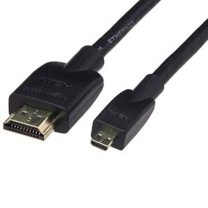 lot 4429 image: Amazon Basics Micro HDMI to HDMI Display Cable, 18Gbps High-Speed, 4K60Hz, 2160p, 48-Bit Color, Ethernet Ready, 6 Foot, Black