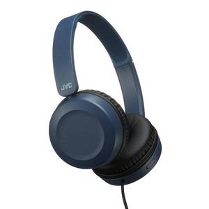 lot 4437 image: JVC Lightweight On Ear Headphones with Powerful Sound, Integrated Remote and Mic for Smartphones - HAS31MA (Blue), Medium