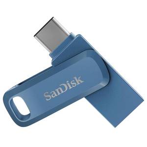 lot 4452 image: SanDisk 128GB Ultra Dual Drive Go USB Type-C Flash Drive - SDDDC3-128G-G46NB, Blue