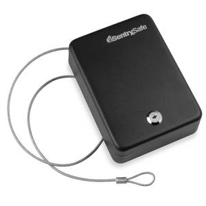 lot 5475 image: SentrySafe Mini Safe is a Lock Box with Key Lock for Office or Dorm that Secures Money, Passports, or Other Small Valuables, Exterior 2.6 H x 5.9 W x 8.0 inches, P005K