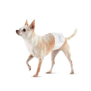 lot 5482 image: Amazon Basics Male Dog Diapers, 30 Count, X-Small, Ultra Absorbent Disposable Wrap with Secure Fit, Leakproof and Comfortable