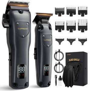 lot 6141 image: SUPRENT Hair Clippers for Men Professional, USB-C Rechargeable Cordless Clippers for Hair Cutting, Mens Hair Clippers and Trimmer Kit for Barber with LED Display for Barbers and Home Use