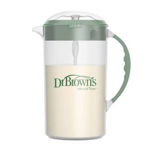 lot 6404 image: Dr. Brownfts Baby Formula Mixing Pitcher with Adjustable Stopper, Locking Lid, and No Drip Spout, 32oz, BPA Free, Olive