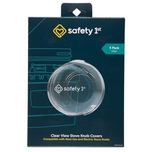lot 6414 image: Safety 1st Child Proof Stove Knob Covers, Clear View Stove Knob Safety Covers (Set of 5)