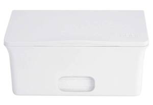 lot 6443 image: Ubbi Baby Wipes Dispenser  Baby Wipes Case  Baby Wipes Holder with Weighted Plate, Keeps Wipes Fresh and Non-Slip Rubber Feet, White