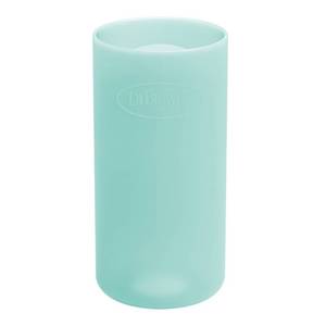 lot 6461 image: Dr. Brownfts Natural Flow Options Glass Baby Bottle Sleeves,100% Silicone,8 oz,Narrow,Mint