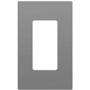 lot 6483 image: ENERLITES Grey Screwless Decorator Wall Plate Child Safe Outlet, Size 1-Gang 4.68in H x 2.93in L Switch Cover, Unbreakable Polycarbonate Thermoplastic, SI8831-GY, Glossy, Gray