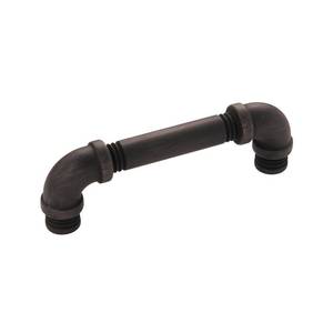 lot 6490 image: Hickory Hardware 1 Pack Solid Core Kitchen Cabinet Pulls, Luxury Cabinet Handles, Hardware for Doors and Dresser Drawers, 3-34 Inch (96mm) Hole Center, Vintage Bronze, Pipeline Collection