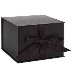lot 7573 image: Hallmark Medium Gift Box with Lid and Shredded Paper Fill (Black 7 inch Box) for Weddings, Graduations, Birthdays, Fatherfts Day, Groomsmen Gifts, All Occasion