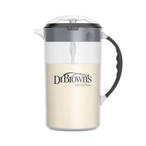 lot 8080 image: Dr. Brownfts Baby Formula Mixing Pitcher with Adjustable Stopper, Locking Lid and No Drip Spout, Black, BPA Free, 36oz, 1 Pack