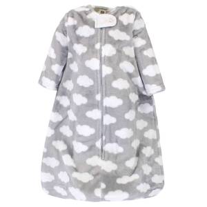lot 8082 image: Hudson Baby Unisex Baby Plush Sleeping Bag, Sack, Blanket, Gray Clouds, 18-24 Months