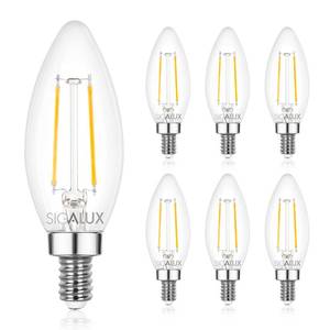 lot 8092 image: Sigalux E12 LED Bulb Dimmable, 40 Watt Candelabra LED Light Bulbs, Chandelier Light Bulbs, B10 5000K Daylight, Type B Candle Light Bulbs UL Listed, 6 Pack Visit The Store