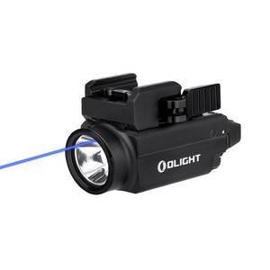 lot 8098 image: OLIGHT Baldr S Blue Beam 800 Lumens Magnetic USB Rechargeable Tactical Flashlight with White LED Combo, Compact Rail Mounted Light with 1913 or GL Rail, Battery Included (Black) - Retail $118.3