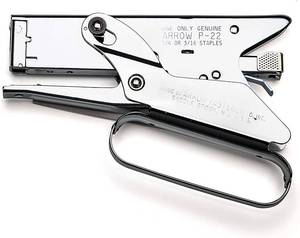 lot 8116 image: Arrow P22 Heavy Duty Handheld Plier Stapler for Crafts, Office, and Insulation, Uses 14-Inch and 516-Inch Staples