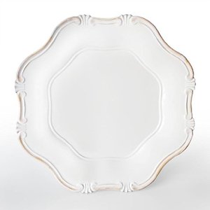lot 8139 image: Charge It by Jay Charger Plate, White Baroque