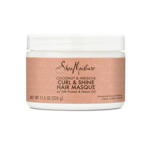 lot 8153 image: SheaMoisture Hair Mask Coconut and Hibiscus for Dry Curls Hair Mask with Shea Butter 11.5 oz