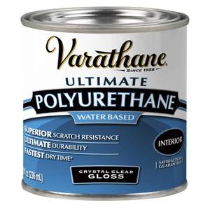 lot 8160 image: Varathane 200061H Water-Based Ultimate Polyurethane, Half Pint, Gloss
