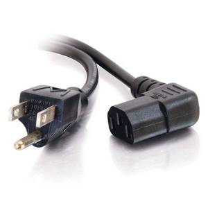 lot 8168 image: C2G 6FT Premium 90 Degree Replacement AC Power Cord - Durable Power Cable for TV, Computer, Monitor, Appliance and More (24240)