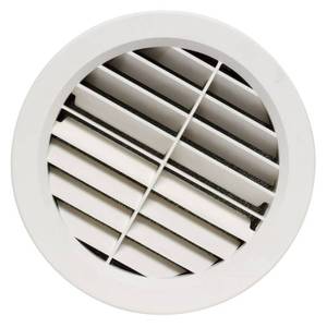 lot 8174 image: Valterra A10-3361VP Air Return Vent with 360° Rotation and RemovableWashable Foam Filter - 5-58in ID x 6-78in and Collar Extension 78in to 1-12in, Beige