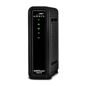lot 9014 image: ARRIS (SBG10) - Cable Modem Router Combo - Fast DOCSIS 3.0 16 x 4 Gigabit and AC1600 WiFi, For Comcast Xfinity, Cox, Spectrum, 400 Mbps Max Internet Speeds - Retail $88.98