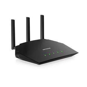 lot 9018 image: NETGEAR 4-Stream WiFi 6 Router (R6700AX) � Security Features, AX1800 Wireless Speed (Up to 1.8 Gbps), Covers up to 1,500 sq. ft., 20 devices - Retail $77.54