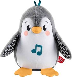lot 9054 image: Fisher-Price Baby Tummy Time Toy Flap and Wobble Penguin, Plush with Music and Motion for Sensory Play Newborns Ages 0 Months
