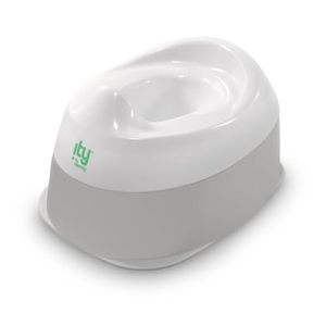 lot 9115 image: Ingenuity Ready Set Go Potty, Removable Bowl, Non-Skid Bottom, Wide Stable Base, Age 18 Months and Up, White and Grey