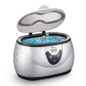 lot 9995 image: UKOKE 3800S Professional Ultrasonic Jewelry Cleaner Machine, 0.6L Portable Household Timer Device for Eyeglasses, Dentures, Watches, Rings  Silver, Fast Deep Cleaning for Small Accessories
